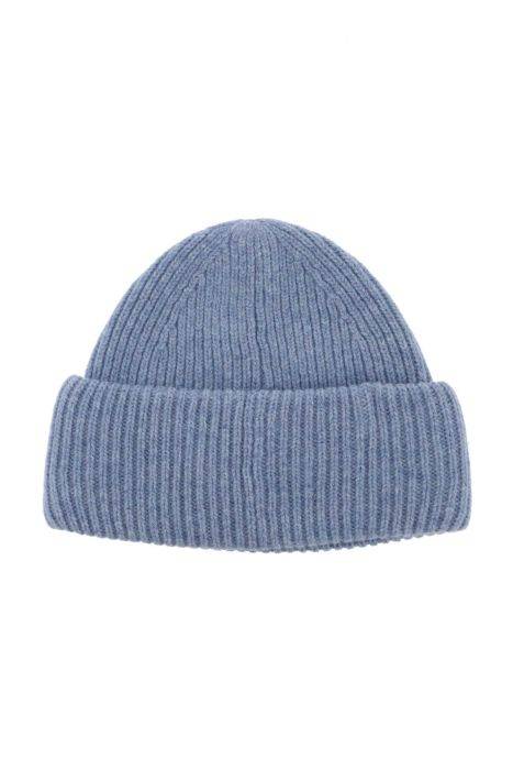 acne studios ribbed wool beanie hat with cuff