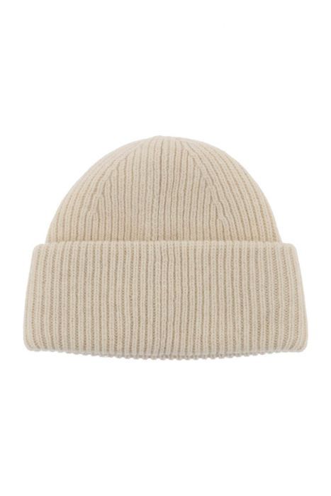 acne studios ribbed wool beanie hat with cuff