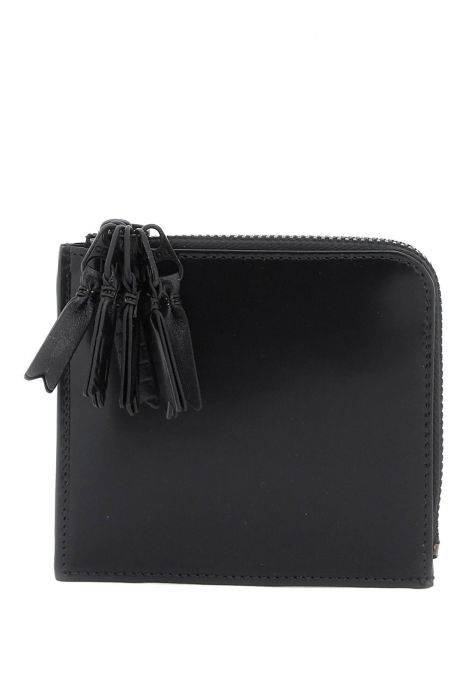 comme des garcons wallet leather multi-zip wallet with