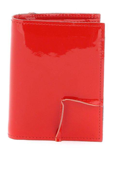 comme des garcons wallet bifold patent leather wallet in