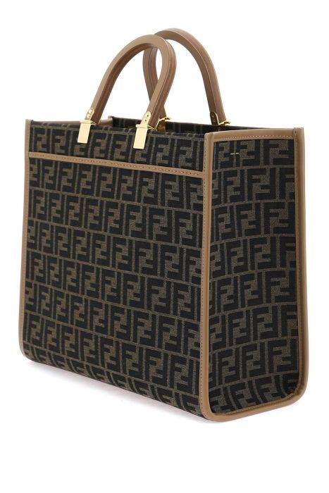 fendi sunshine medium tote bag with jacquard ff pattern