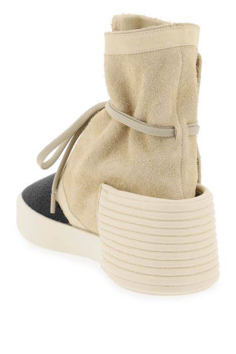 fear of god high-top suede and beaded leather moc