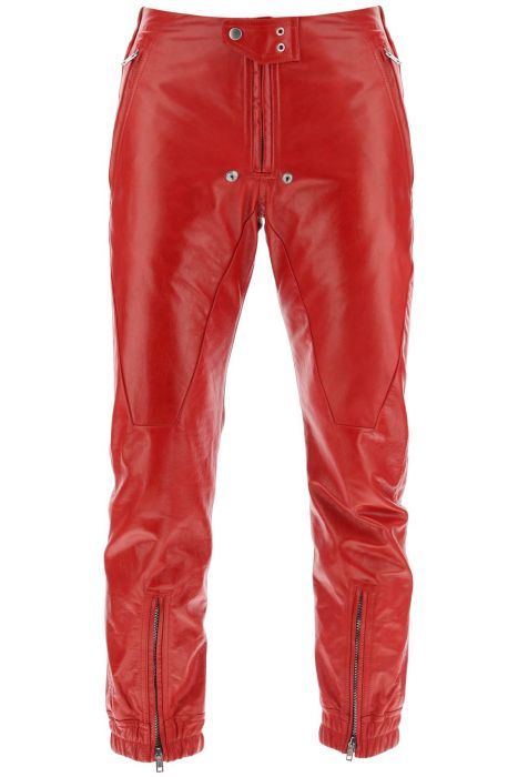 rick owens luxor leather pants for men
