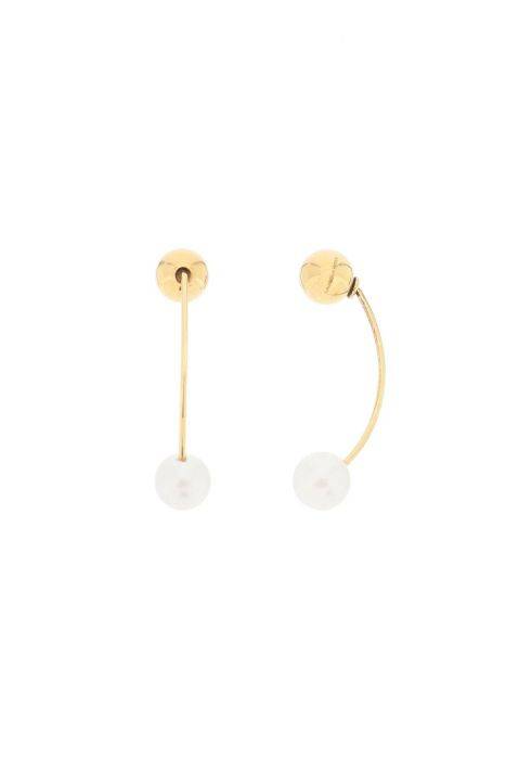 dries van noten pearl earrings with dangling