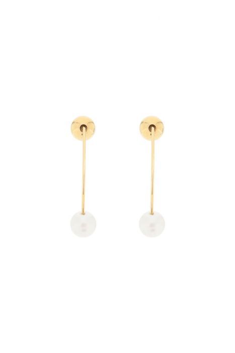 dries van noten pearl earrings with dangling