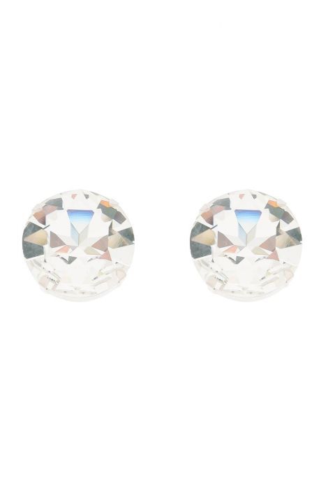 alessandra rich large crystal clip-on earrings