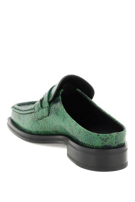 martine rose piton-embossed leather loafers mules