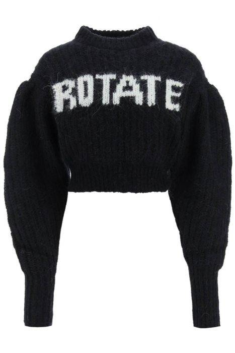 rotate wool and alpaca sweater with logo