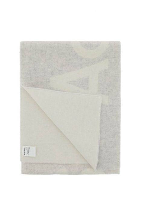 acne studios wool blend scarf with logo in m