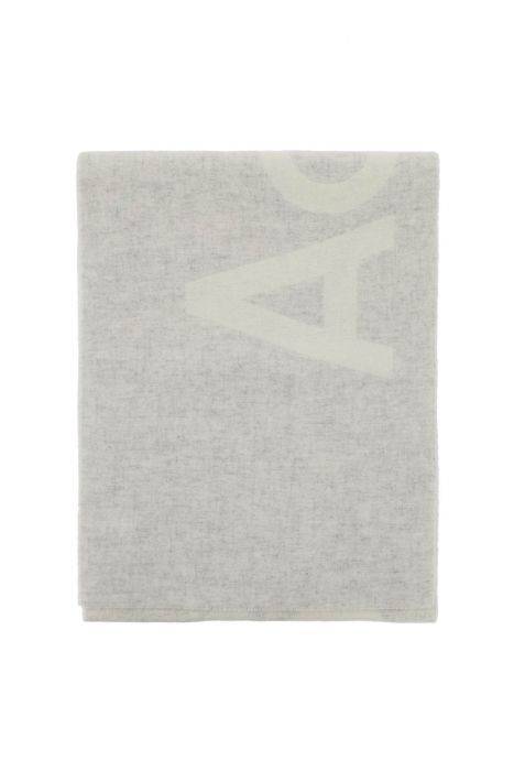 acne studios wool blend scarf with logo in m