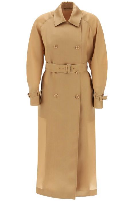 max mara trench doppiopetto 'sacco' in tripla organza