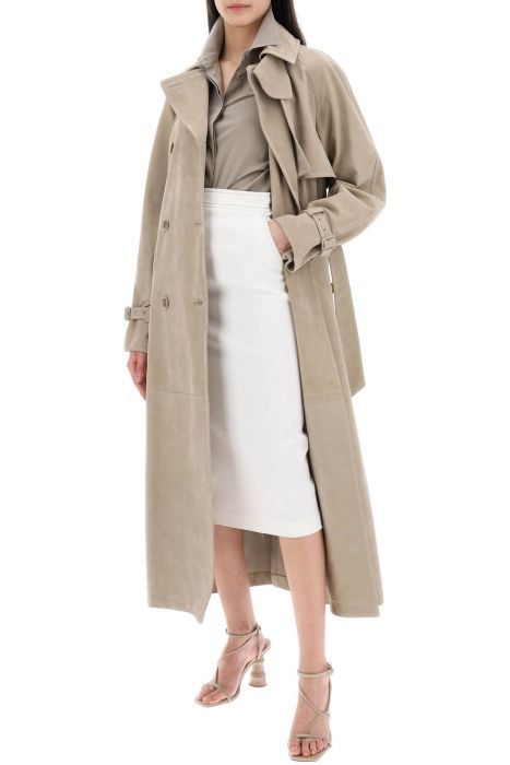 max mara trench quinto in nabuk