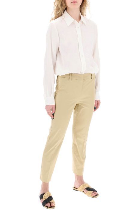 weekend max mara cecco cotton stretch cigarette pants in 10