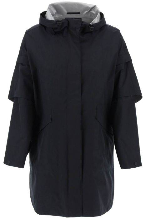 herno laminar "removable sleeve cape coat