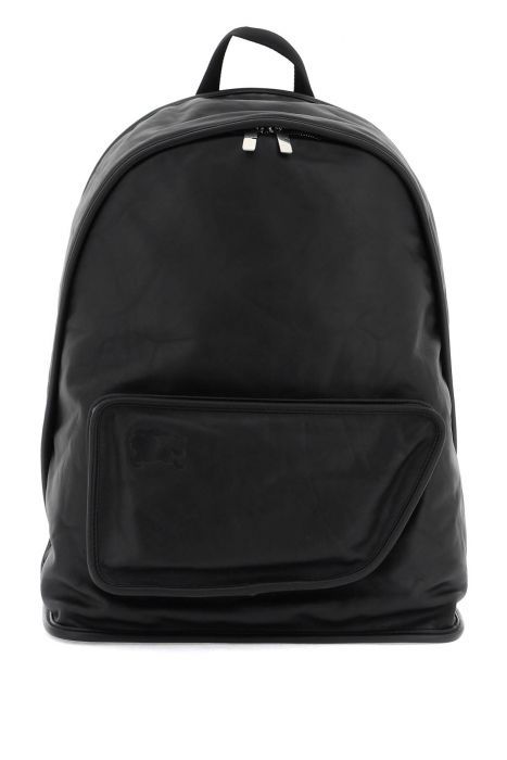 burberry "crinkled leather shield backpack