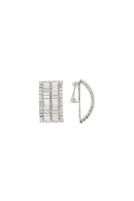 alessandra rich clip-on earrings with crystals