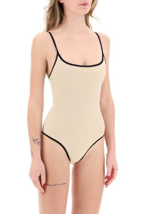 toteme one-piece swimsuit with contrasting trim details