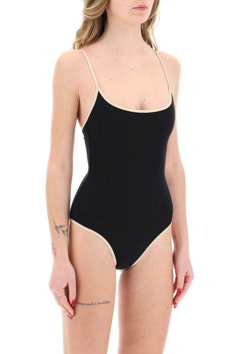 toteme one-piece swimsuit with contrasting trim details