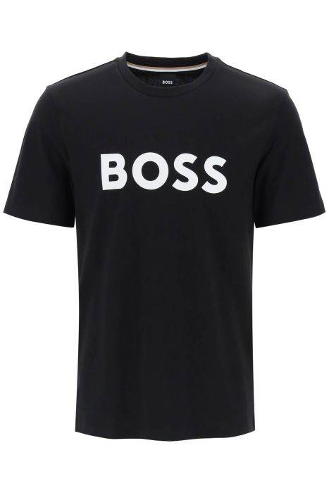 boss tiburt 354 logo print t-shirt