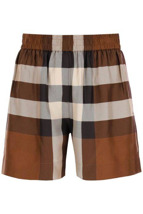 burberry shorts in seta exploded check
