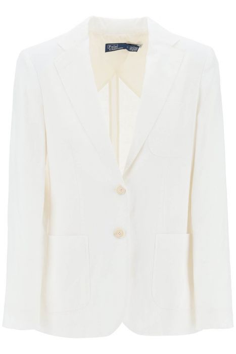 polo ralph lauren single-breasted linen jacket