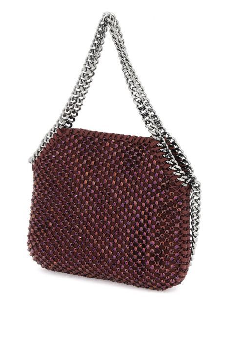 stella mccartney borsa mini falabella con mesh e cristalli