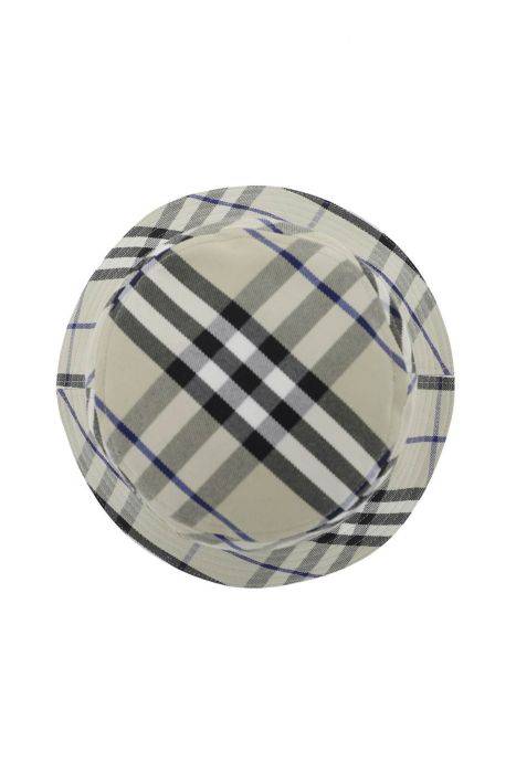 burberry ered cotton blend bucket hat with nine words