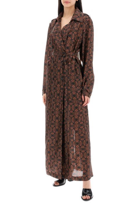 dries van noten renwicks printed silk dust coat