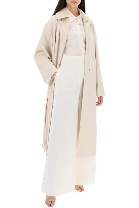 fendi trench coat with removable leather collar