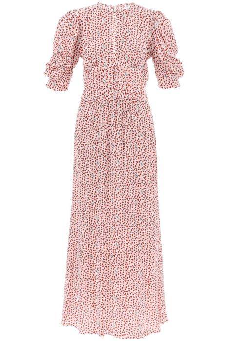 rotate maxi dress with puffed sleeves