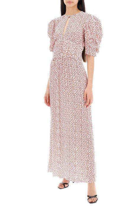 rotate maxi dress with puffed sleeves
