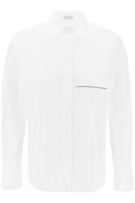 brunello cucinelli "shirt with jewel detail on the