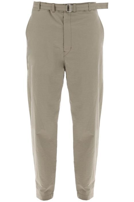 lemaire carrot fluid crepe cotton trousers in