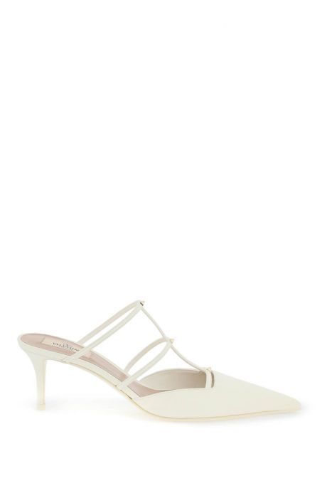 valentino garavani mules rockstud wispy in pelle liscia