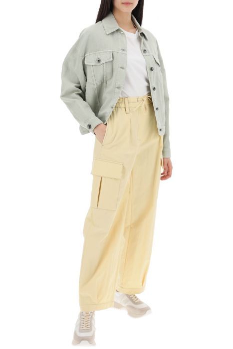 brunello cucinelli gabardine utility pants with pockets and