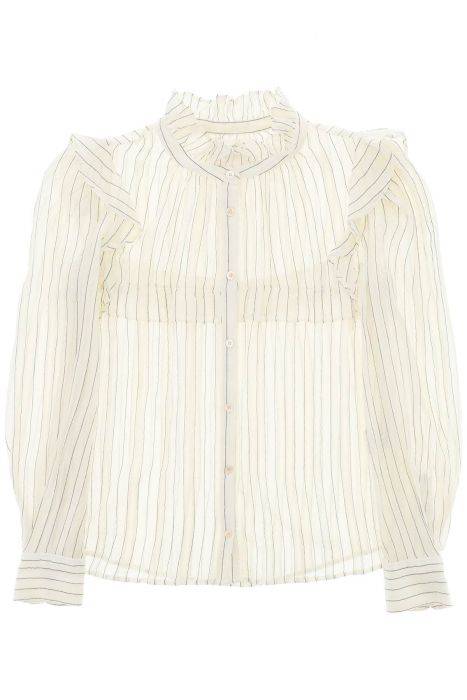 isabel marant etoile "striped cotton blouse by id