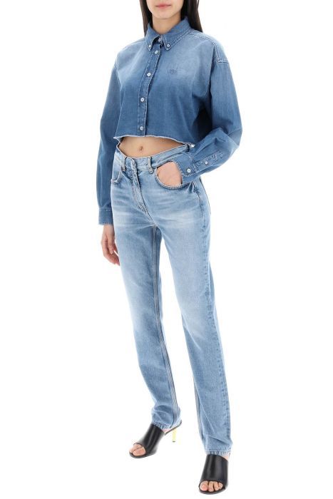 givenchy denim cropped shirt for women
