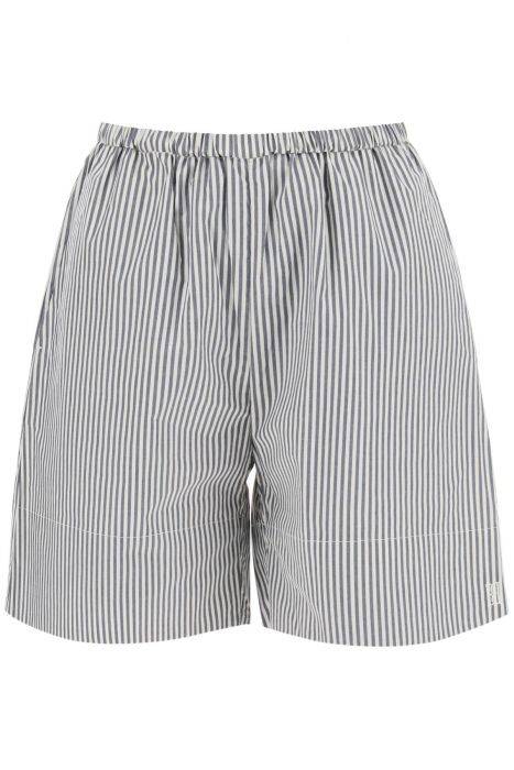 by malene birger "striped siona organic cotton shorts"
