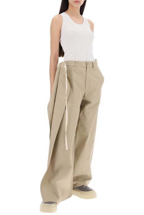 mm6 maison margiela cotton gabardine trousers