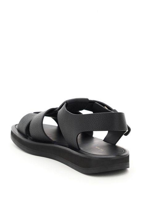 the row hammered leather fisherman sandals