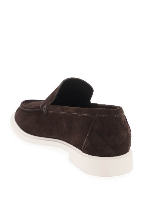 bottega veneta suede astaire loafers in