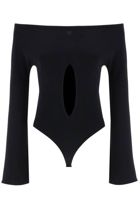 courreges body in jersey con cut-out