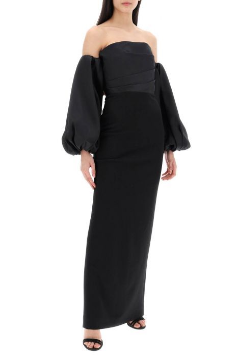 solace london maxi dress carmen with balloon sleeves