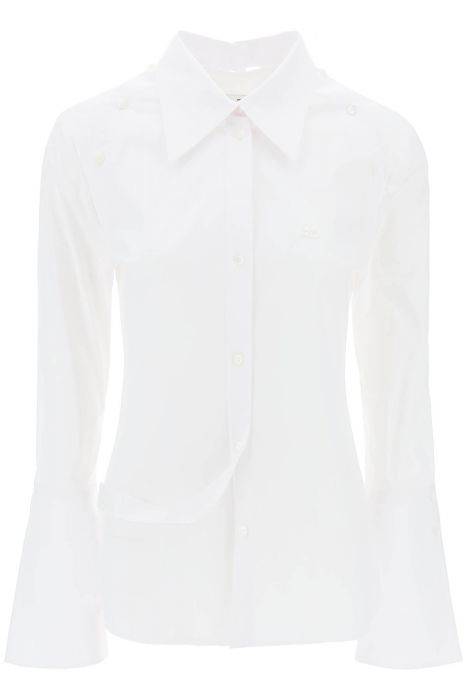 courreges modular cotton poplin shirt