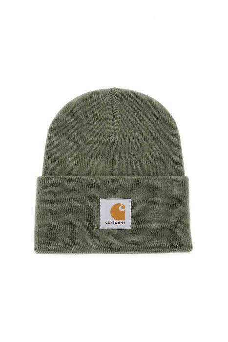 carhartt wip beanie hat with logo patch