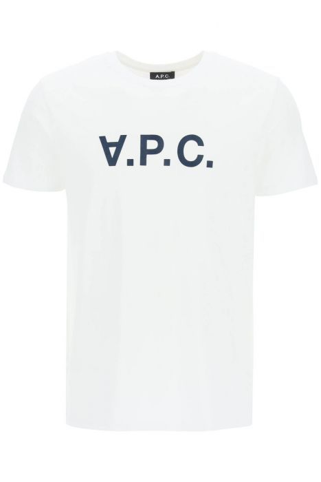 a.p.c. flocked vpc logo t-shirt