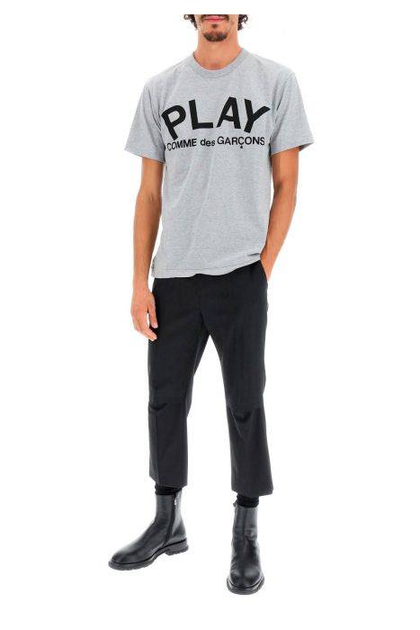 comme des garcons play t-shirt with play print