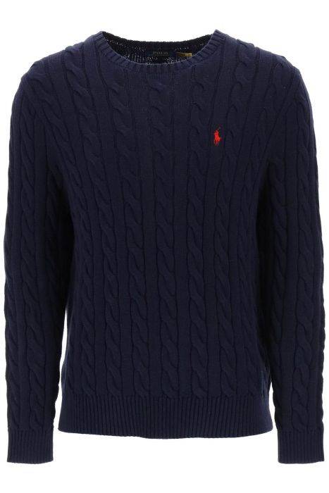 polo ralph lauren crew-neck sweater in cotton knit
