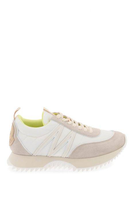 moncler pacey sneakers in nylon and suede leather.