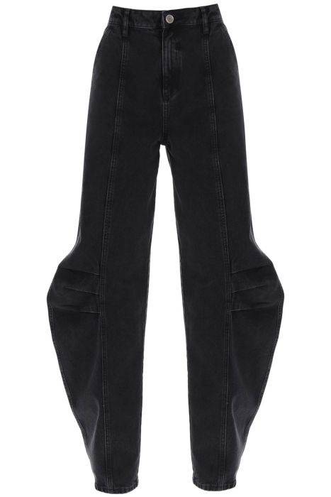 rotate baggy jeans with curved leg